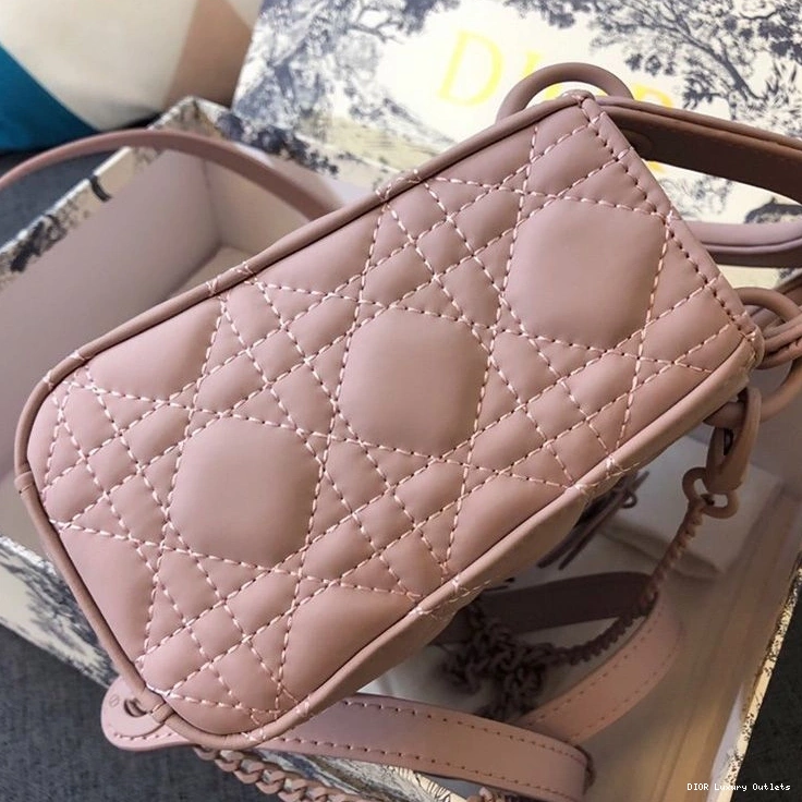 Cheap Ultramatte Pink Lady Bag Dior Calfskin Mini 0804 Luxury